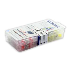 Commel 100 Stück Schrumpfschlauch-Set mit Lötmittel in einer Plastikbox - Schrumpfschläuche