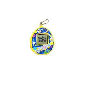 Tamagotchi interaktív elektronikus játék, 7 x 5 cm, tojás alakú, 5 év+, sárga