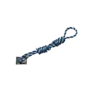 Blue and white cotton rope dog toy, 45 cm long - Dog Toy