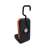 Back view of 27 LED work lamp with folding hook and magnet, black and red, 15.5 x 5,5 x 2,3 cm