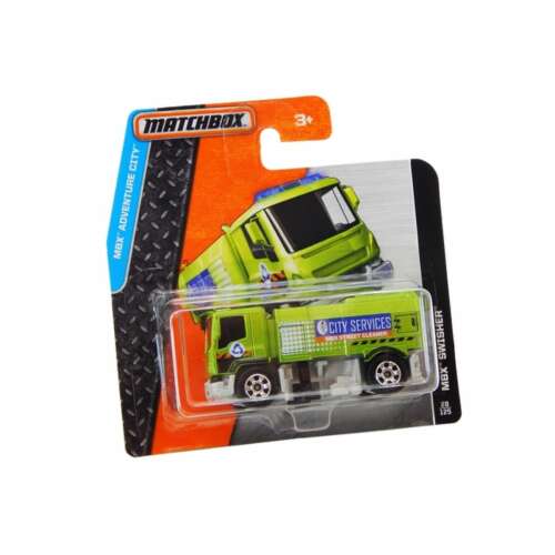 Matchbox Mbx Swisher zöld szemeteskocsi 1:64 méretarányú fém modell autó csomagolásban - Matchbox