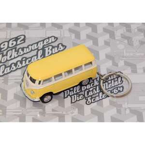 1962 Classical Volkswagen Bus 1:64 sárga-fehér kulcstartó 87251004 Kulcstartó