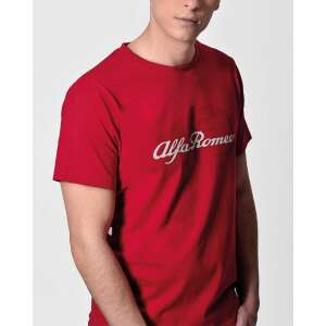 Alfa Romeo 110. évfordulós férfi póló, piros, oldalnézet - Férfi póló
