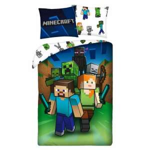 Minecraft 'Harcra fel!' ágyneműhuzat szett, 160x200 cm paplanhuzat és 70x80 cm párnahuzat Steve és Alex karakterekkel - Ágynemű - ifjúsági és felnőtt