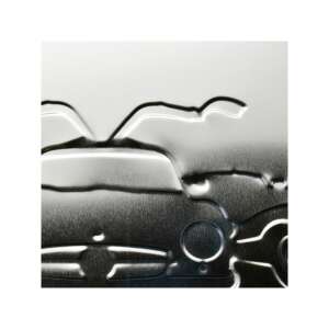 Mercedes-Benz dombornyomott fémplakát, 30 x 40 cm, "Autók" design, a dombornyomott autó sziluett közeli képe - Nostalgic-Art