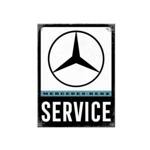 Mercedes-Benz Szerviz fém tábla, 30 x 40 cm, retro design - Nostalgic-Art
