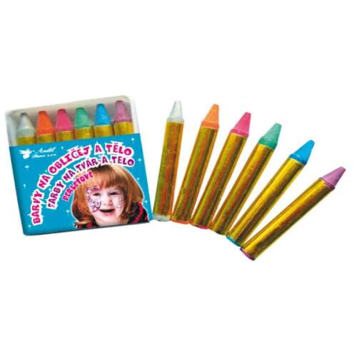 Centropen Schminkset, 6 Farben, Perlmutt-Töne, für Kinder, Gesichtsbemalung, Make-up, Kostüm, Party