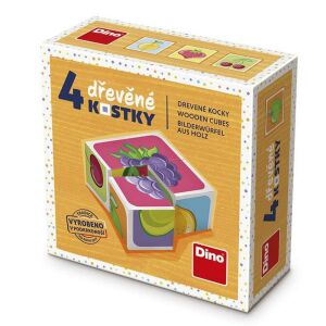 Mesekocka - fejlesztő játék, 4 db-os, gyümölcsös