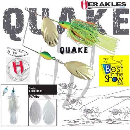 Herakles Spinnerbait Quake 1 1/2oz 42gr White műcsali 80678130 - Körforgó és támolygó villantó