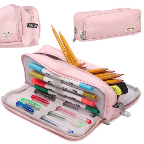 Iskolai tolltartó 3in1 #rózsaszín