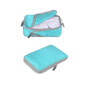 Quasar & Co. kék utazási poggyász rendszerező kockák, csomagolókocka készlet - Bőrönd rendszerező