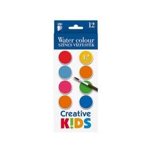 Creative Kids Water Colour 12 color paint set, 28mm pans, ideal for kids - ICO