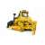 Bruder CAT large crawler bulldozer toy, rear view, yellow, 1:16 scale