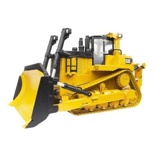 Jucărie Bruder CAT buldozer cu șenile mare, galben, scară 1:16