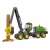 John Deere 1270G forestry machine with log, Bruder 2135 toy