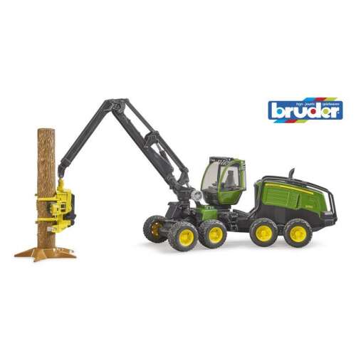 Bruder John Deere 1270G Forest Machine with Log, 1:16 Scale Toy