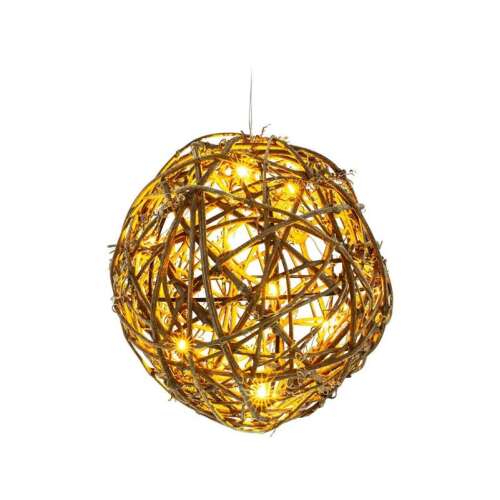 Retlux RXL 257 10 LED meleg fehér rattan labda karácsonyi gömbfüzér