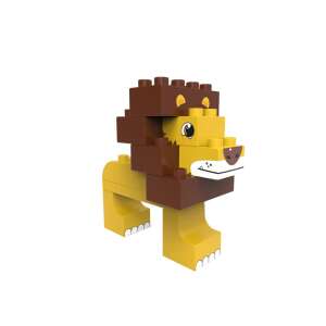 Set de blocuri de construcție BiOBUDDi Savanna, 2 în 1, leu sau struț, 11 piese, vârste 1,5-6, pe bază de plante, ecologic, fabricat în Olanda - Jocuri de constructie - Lego