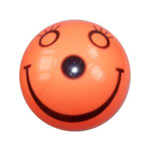 Oranžová gumová lopta s úsmevom, 22 cm - Gumené loptičky