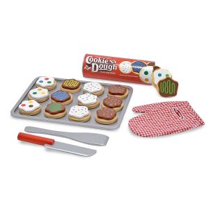 Melissa & Doug Sütés-főzés sütemények fa játék szett sütőkesztyűvel, sütőlappal és fa süteményekkel - Melissa & Doug