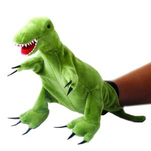 Green T-Rex hand puppet, perfect for storytelling and role-playing - Puppet Toy