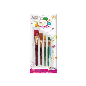Basic Craft 5-teiliges Pinselset zum Malen, ideal für Kinder und Anfänger - Grafix