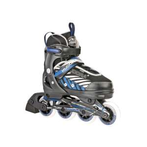 Hudora Leon verstellbare Inline-Skates für Kinder, Größe 29-32, schwarz und blau - Rollschuhlaufen