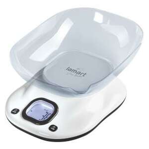Lamart LT7073 Kitchen Scale with Bowl, white digital kitchen scale with bowl for measuring ingredients - Kitchen Scale