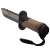 IdeallStore® Jagdmesser Thunder II mit 30 cm Klinge aus rostfreiem Stahl, beigefarbenem Griff und Scheide