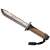 IdeallStore® Jagdmesser Thunder II mit 30 cm Klinge aus rostfreiem Stahl, beigefarbenem Griff und Scheide