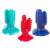 Cactus dog toothbrush, red, blue, green