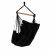 Angled view of ModernHome black hammock chair