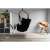 ModernHome Black Hanging Chair in Indoor Setting