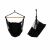 Scaun hamac negru ModernHome, vederi multiple