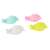 Set de 4 boluri portabile pentru câini în culorile turcoaz, roz, alb și galben, ideal pentru plimbări