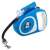 Blue retractable dog leash with LED light, 5m long, 15kg weight capacity, MEYE brand