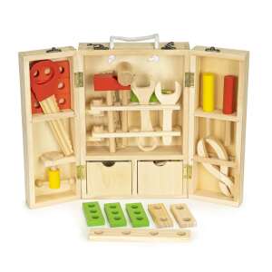 Wooden toy toolbox with tools for kids, Ecotoys brand - DIY Craft Kit
