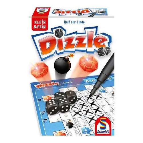 Schmidt Spiele Dizzle társasjáték, kockák és játéktábla
