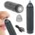 Nose and ear hair trimmer for men, rechargeable, with interchangeable heads, USB cable and protective cap