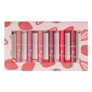 Sada 6 matných tekutých rúžov Dragon Rain, odtiene mousse z bobúľ - Ústa