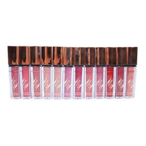 Sada 12 tekutých rúžov Mary Matte v odtieňoch nude, matný povrch, vodotesné, dlhotrvajúce - Ústa