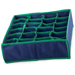 Blue fabric drawer organizer with 24 compartments - Verk Group Closet organizer