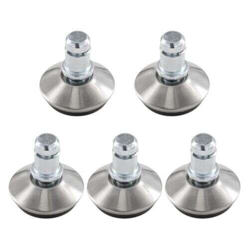 Kwmobile 5 darabos irodai szék csúszó készlet 11 mm-es rudakhoz, ezüst/fekete, acél, 56094.05