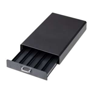 Navaris coffee capsule holder with drawer, black, 50 capsules - Navaris