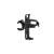 Trizand 21205 bike bottle holder, black, angled view