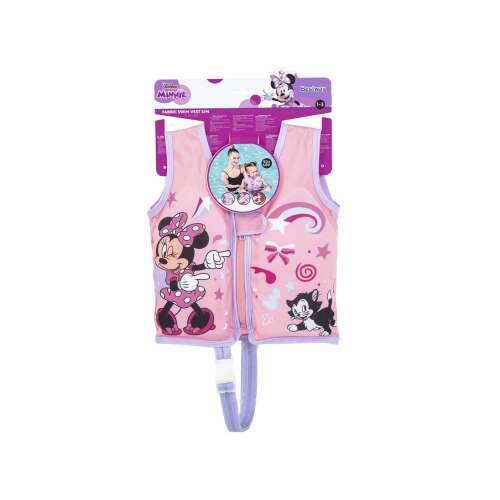 Kamizelka ratunkowa Bestway Minnie Mouse Safe ABC dla dzieci w wieku 1-3 lat, różowa z wzorem Minnie Mouse