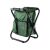 Verk Group Scaun Portabil Verde 3 în 1 cu Geantă Frigorifică