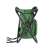 Vedere laterală a scaunului pliabil Verk Group 3 în 1 cu rucsac izolat, verde, 35.5x28x42 cm