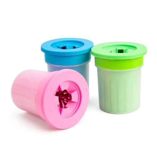 Čistič na labky pre psov, silikónový čistič na labky, pohár na čistenie labiek pre psov, zelená, modrá, ružová