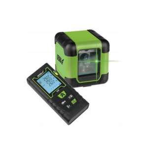 Nivela laser, linie incrucisata, verde, cu telemetru si suport magnetic, 40 m, Dedra 75159785 Nivele laser